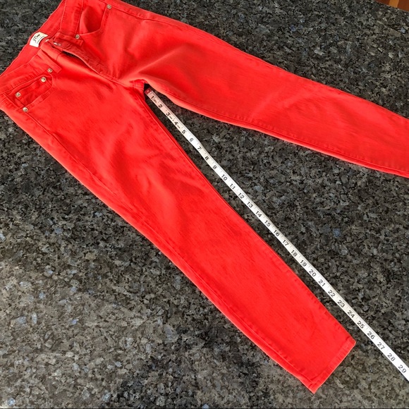 J CREW Orange/Red 9” High-Rise Toothpick Jeans - Picture 8 of 10